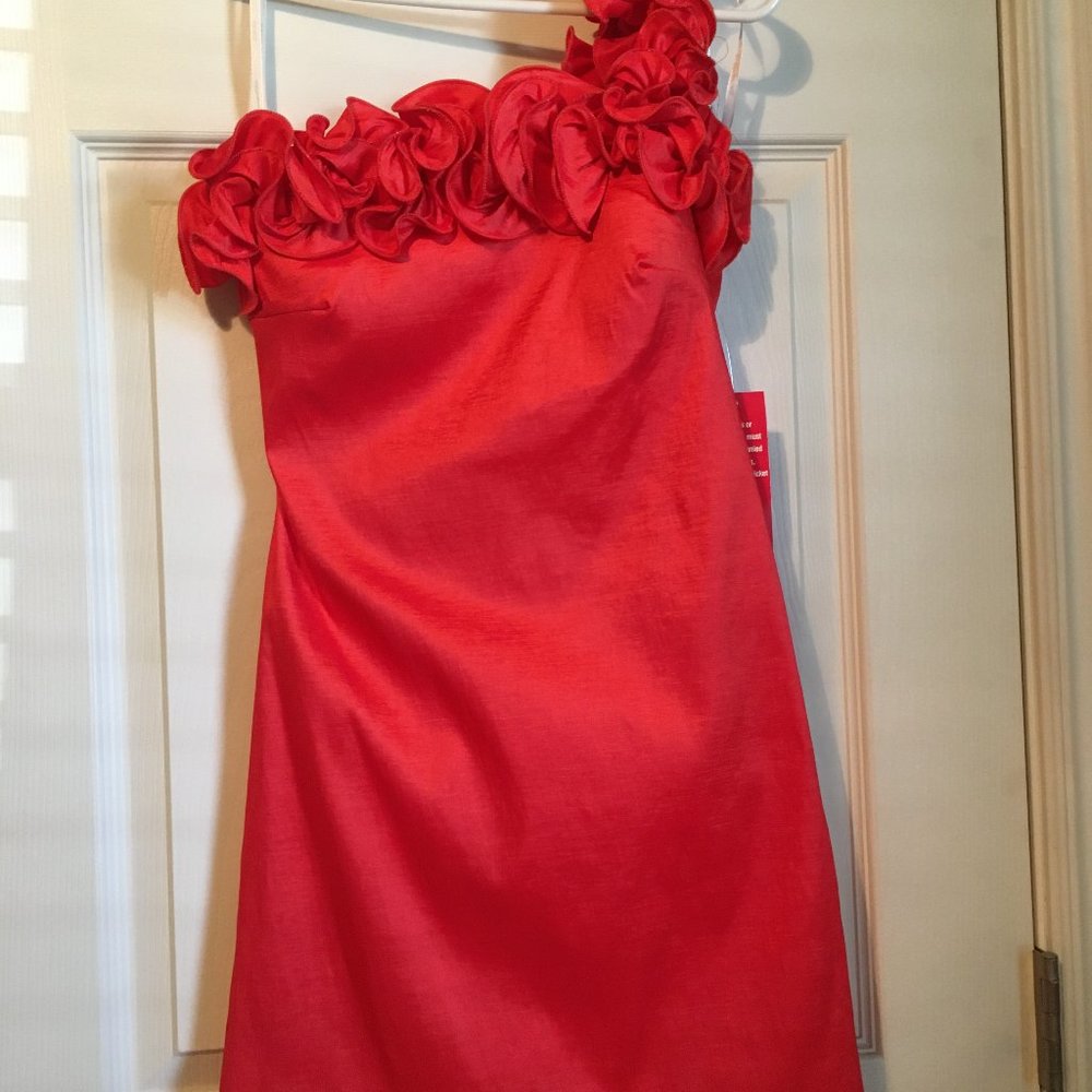 Dark Peach/Red Party Dress, Size 3, Brand New!